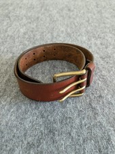 Vintage Banana Republic Womens Leather Belt Brown Made In USA Size 26