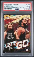 Marketplace image: 2026 Topps Chrome WWE Let's Go Jacob Fatu #LG-1 Superfractor 1/1 PSA 9