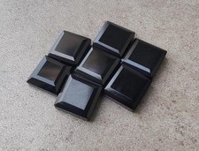 Natural Black Onyx Square Faceted Cut Loose Gemstone AAA Quality Flat Stones