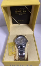 Invicta Pro diver 12851 Silver Dial Watch With Crystal Accents New Needs Battery