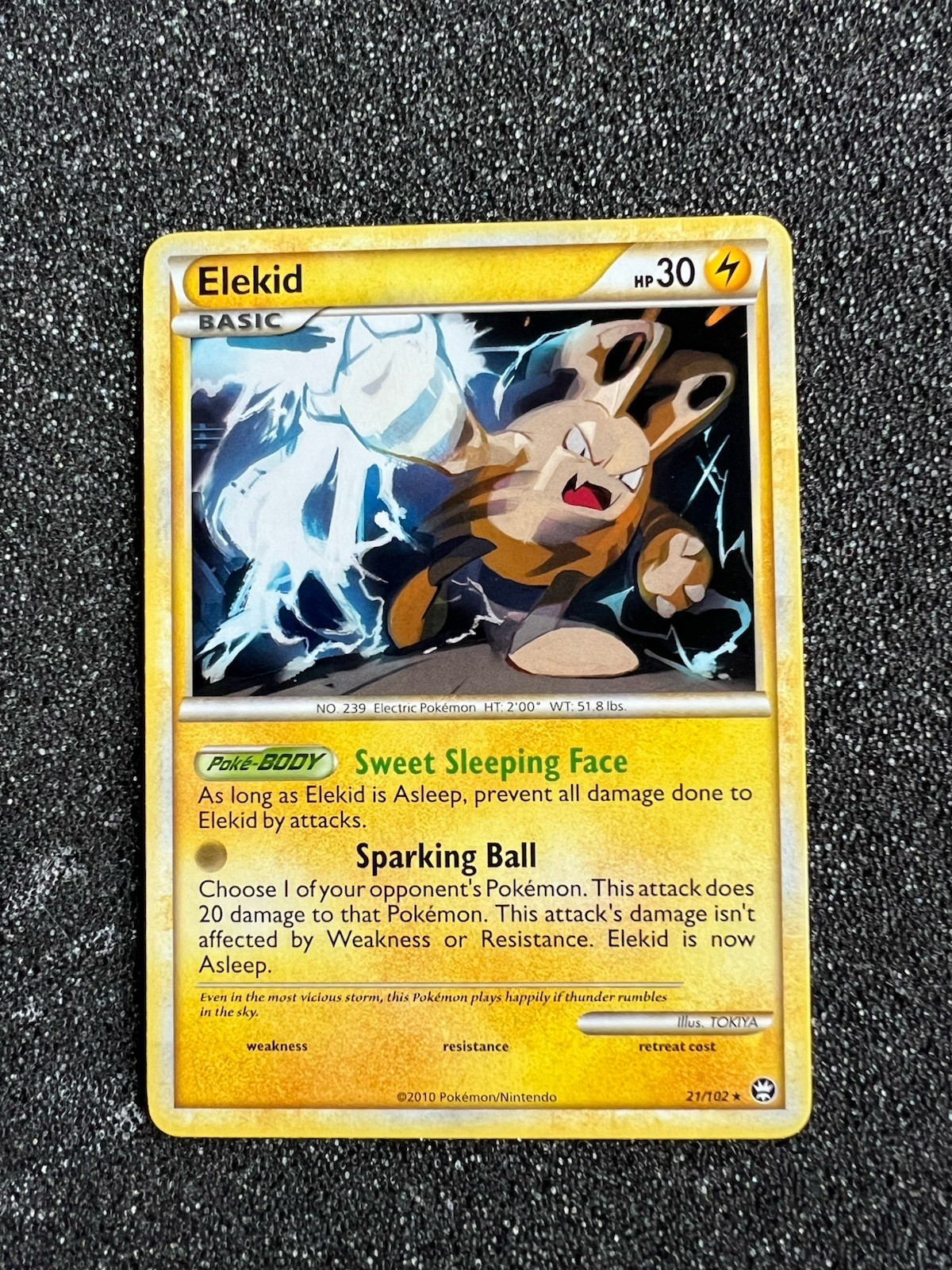 Elekid Rare - HGSS Triumphant 21/102 2010 NM+ Pokemon Card