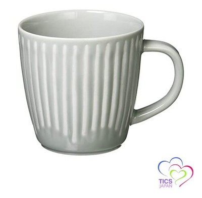 Hasami Ware Hana Fuwari Mug Gray Approx. 325ml Microwave and Dishwasher Safe