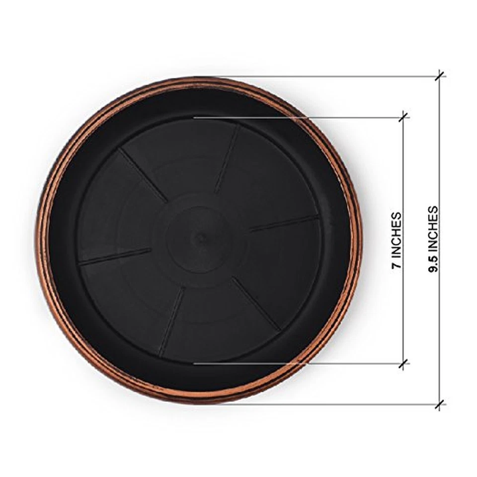 Bandeja/platillo decorativo de alta resistencia de 9" (paquete de 2) rústico medieval/país francés... Foto 4 de 4