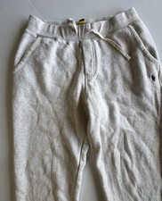 Polo Ralph Lauren Boys Jogger Sweatpants Cream Size L 14 16 Drawstring Logo