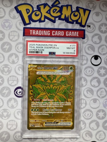 Teal Mask Ogerpon ex graded PSA 8 for sale on eBay