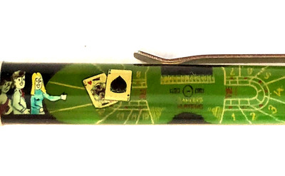 Las Vegas Floaty Pen Moving Black Jack Cards Hand Craps Table Gambling Vintage