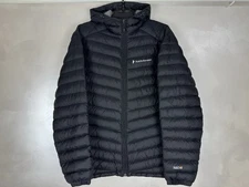 Peak Performance Men’s Frost Down H Puffer Microlight Jacket Hooded Black Sz L