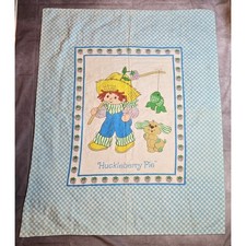 Vintage Huckleberry Pie Lightweight Baby Blanket 34x42 Strawberry Shortcake 80s
