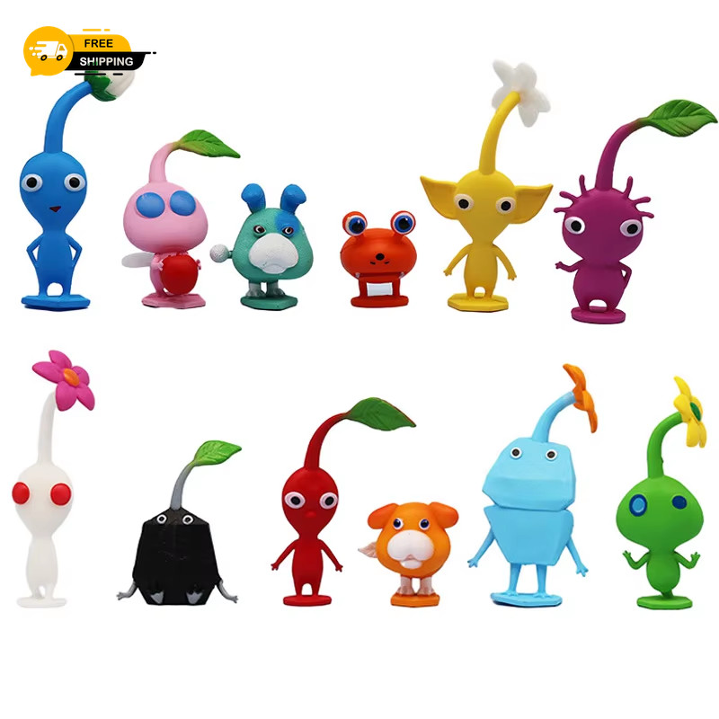 6/12Pcs/Set Game Anime PIKMIN Figure Captain Olimar PIKMIN Action Figure PVC Col