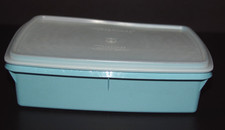 Vtg Tupperware Tuppercraft Stow N Go Craft Box Organizer Light Blue 767 USA VGC