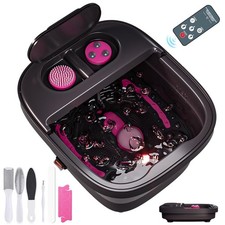 Aqvesane Collapsible Foot Bath, Spa Bath Massager with Heat, Matte Gray
