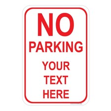 No Parking Includes Holes 3M Sheeting Tin Metal Signs Home D cor 8x12