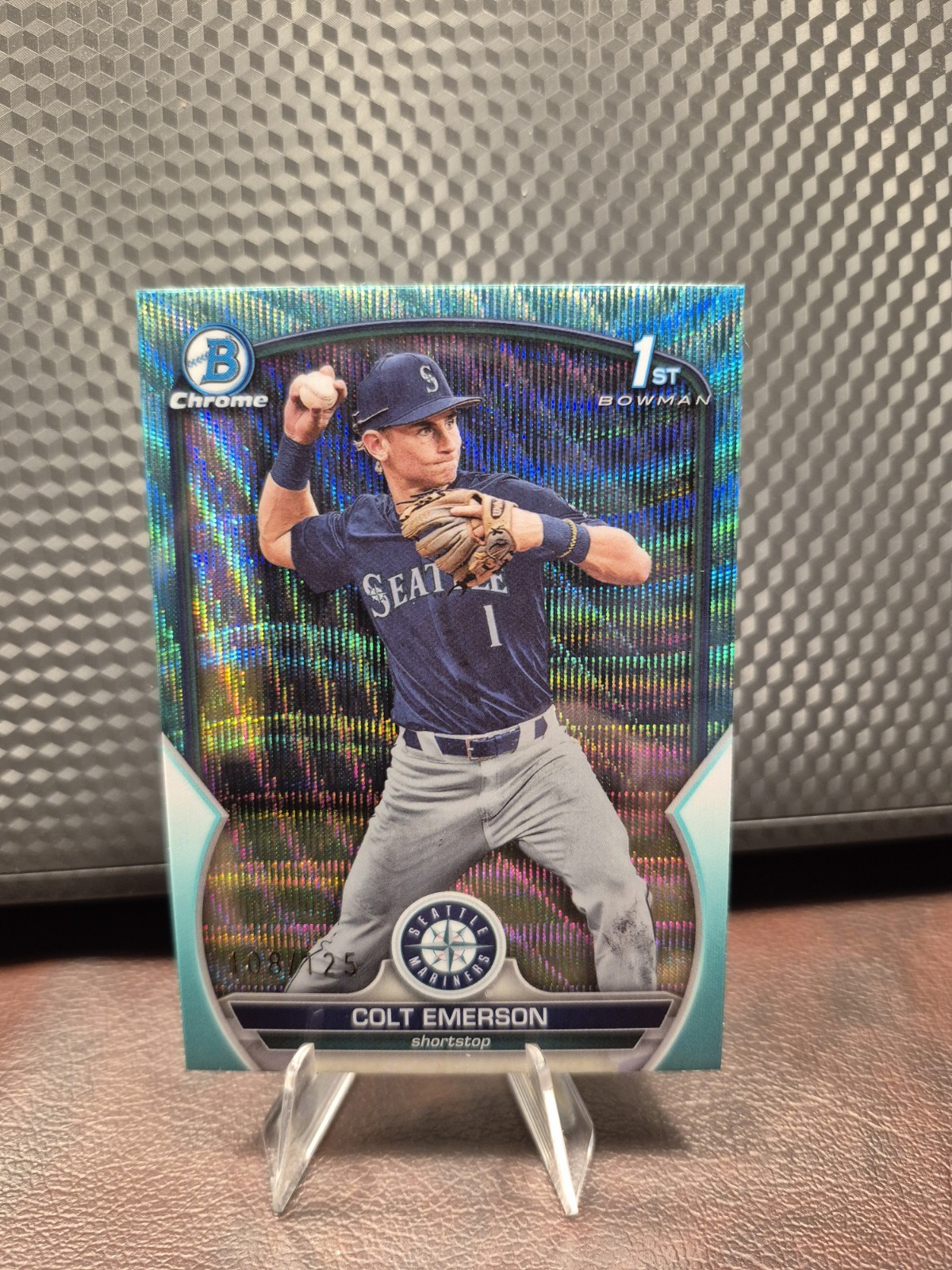 2023 Bowman Draft - Chrome Colt Emerson #BDC-42 Aqua Wave Refractor /125 (RC)
