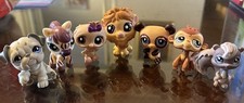 Littlest Pet Shop Lot Bulldog,zebra,Owl,Panda Bear,Lion,Monkey,Squirrel