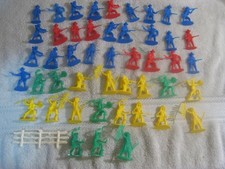 VTG Lot 47 Plastic Toy Cowboys  Indians