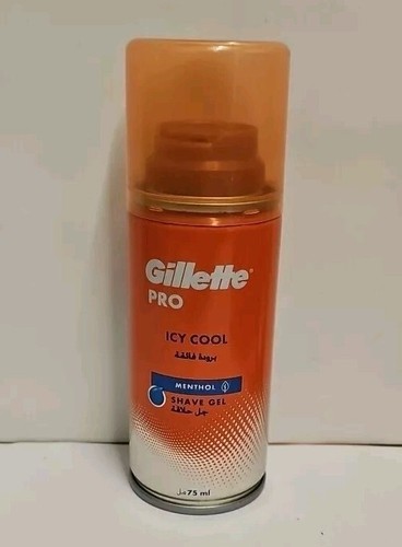 GILLETTE FUSION PRO ICY COOL MENTHOL SHAVE GEL 75ML X 6 CANS TRAVEL SIZE - Picture 2 of 3