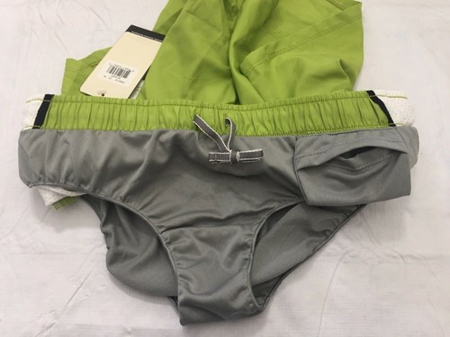 New Balance Semi Fitted Athletic Shorts Size XS Green White Built In Brief NWT - Picture 6 of 6