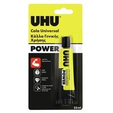 UHU Power Glue Universal Multipurpose Strong Transparent Blister - 1 pack of 33m