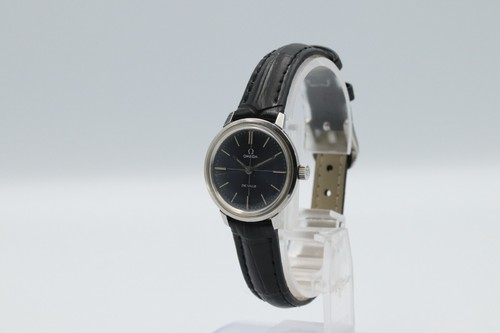 *N MINT* Vintage OMEGA De Ville TOOL 102 Hand Winding Navy Dial 25mm Women Watch - Picture 4 of 13