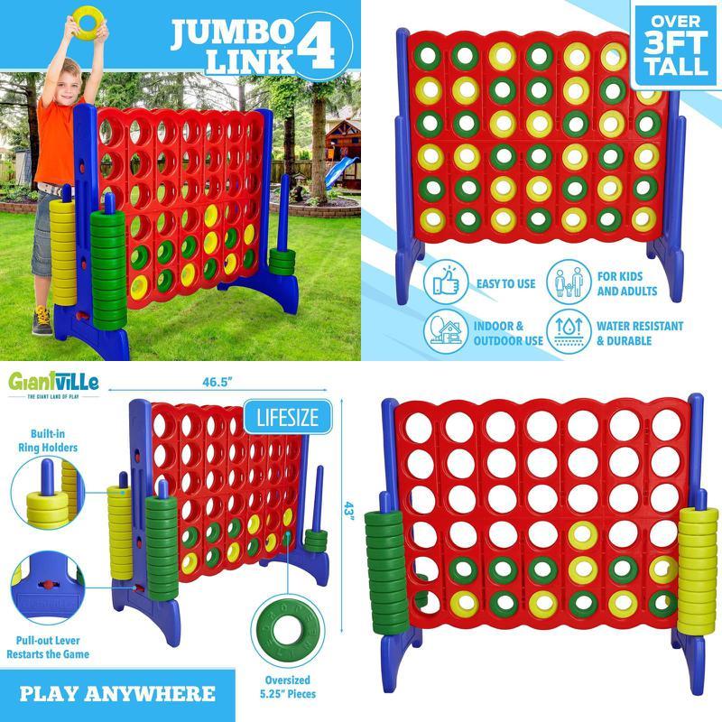Giant Floor Games 4 In Row Connect Feet Wide 3.5 Tall OverDimensioned Activity Kids Giant Floor Games 4 In Row Connect Feet Wide 3.5 Tall OverDimensioned Activity Kids