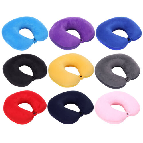 Travel Neck Pillow Memory Foam Airplane Travel Comfortable Washable Cover Plane - Picture 1 of 44