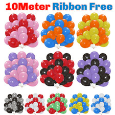 10'' Balloons Birthday 50Pcs Wedding Baloon HELIUM Latex BALLONS Party COLOUR UK