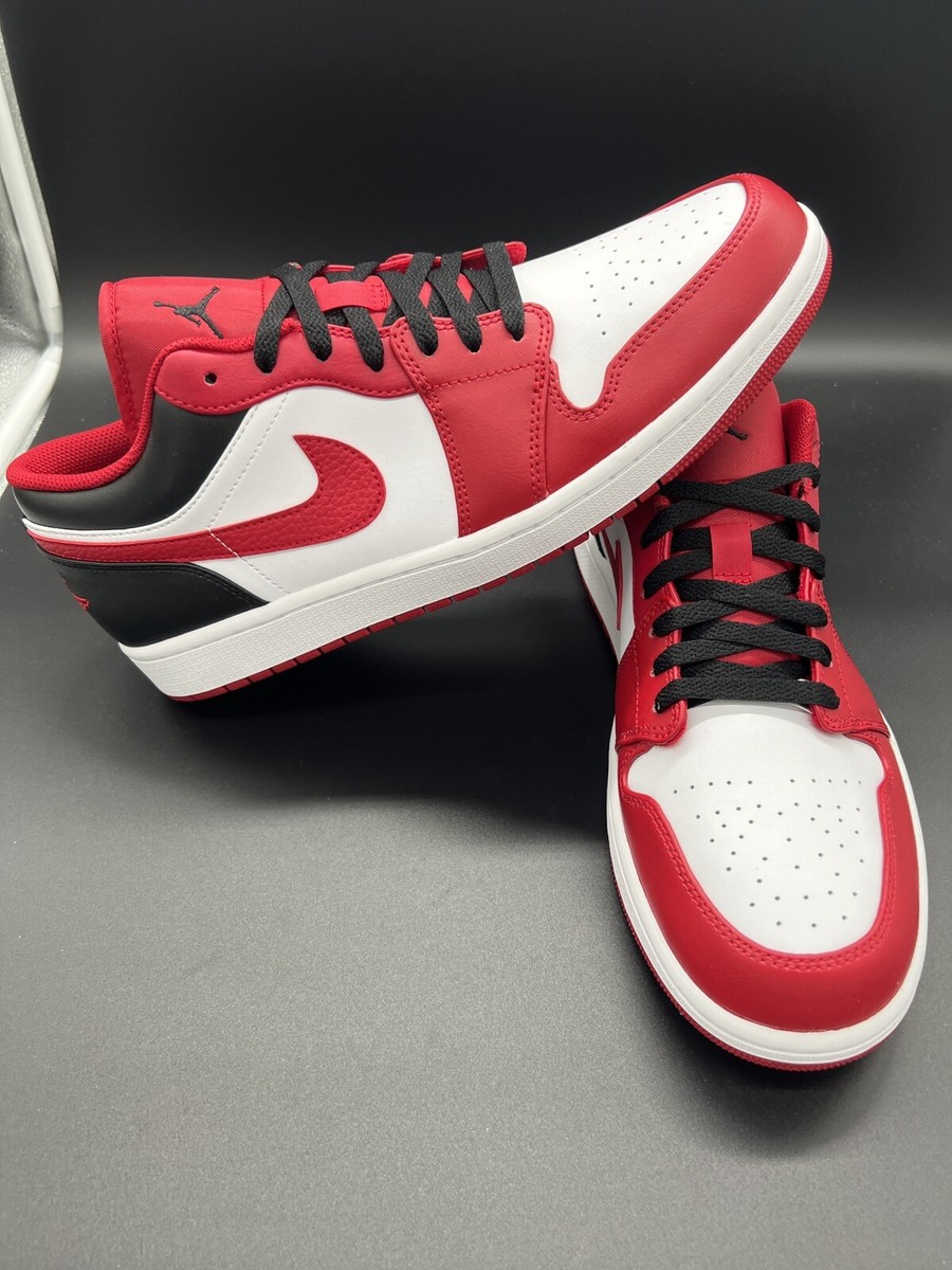 Nike Air Jordan low Bulls White Black-Red- 46 (EU) *NEW* US 12