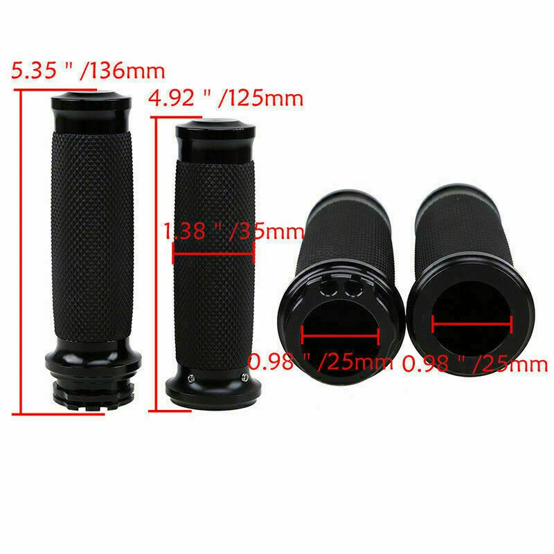 Рукоятки 1 дюйм для мотоцикла Harley Touring Sportster XL883 XL1200 - Изображение 3 из 4