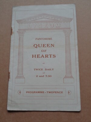 Eve Benson - Queen Of Hearts - 1933 London Lyceum Panto Programme