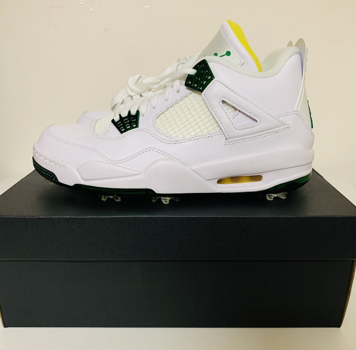 Nike Air Jordan IV Golf Metallic Green Mens Sz 8/ Women's Sz