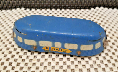 Ancien Jouet En Tôle Bleu – Autobus RENAULT Vintage (occasion)