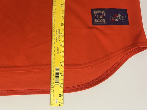 Vintage Majestic Cooperstown Collection San Francisco Giants Orange Jersey Sz L - 第 18/20 張圖片