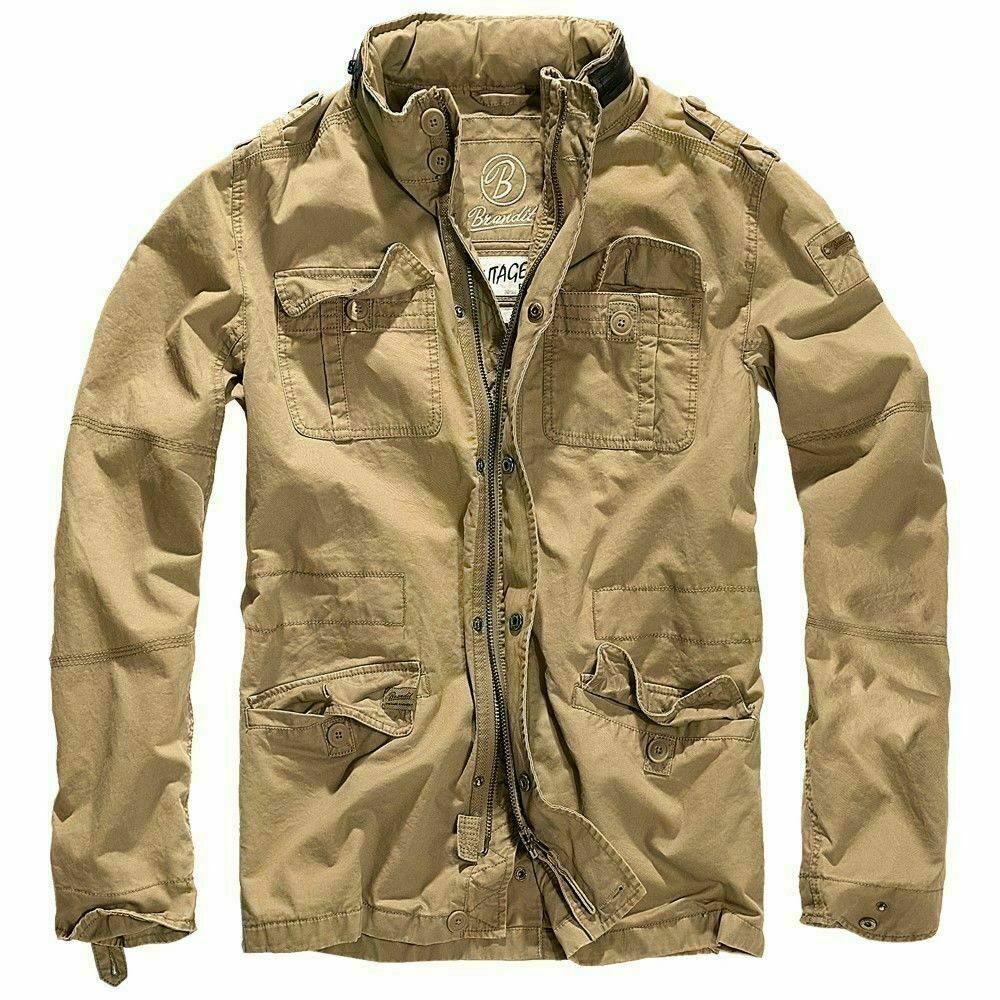 Brandit Jacket Men\'s Jacket Military Half Season Britannia Jacket Camel |  eBay