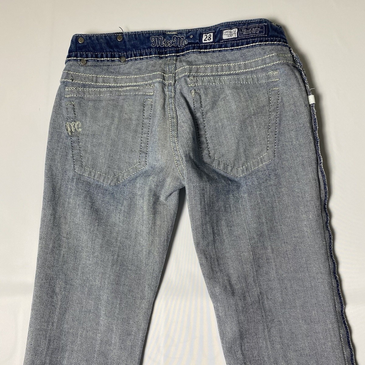 Miss Me Bootcut Jeans Solid Rhinestone Pockets Dark Wash Miss Me Bootcut Jeans Solid Rhinestone Pockets Dark Wash
