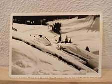 Alpini Artillery Passage with Mules in Road Carved in the Snow Italy '60 