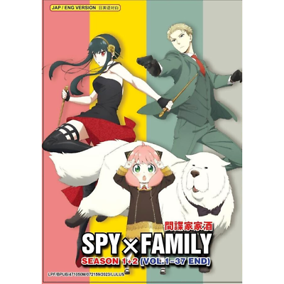 English Dub. Spy x Family Season 1 (Part 1+2) + Season 2 Vol.1-37