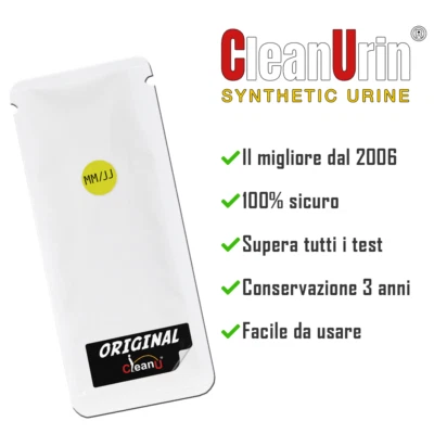 Clean Urin 25ml Original CleanU | Urina sintetica pronta all’uso Bollino Giallo