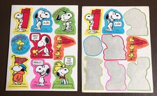 vintage Hallmark Stickers Peanuts Snoopy Woodstock teacher rewards Super Bravo