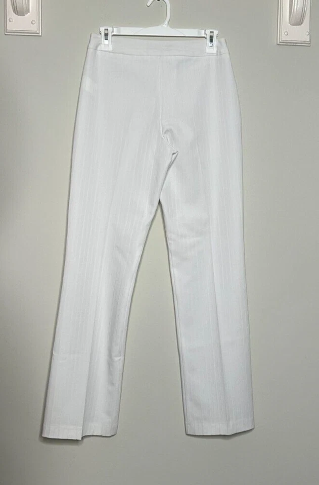 Pantalones de vestir para mujer My Michelle talla 3/4 blancos corte recto ropa de trabajo oficina Foto 2 de 4