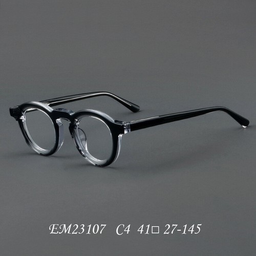 Deluxe Acetat Brille Glasses Vollrand Rund Retro Brillengestell Damen Herren - Bild 23 von 23