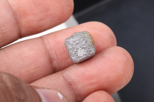 Enorme cubo gris natural de 11,07 quilates con forma de caja diamante rugoso suelto 10,01 mm DB147 - Imagen 12 de 15