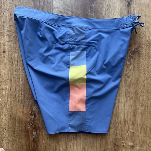 Patagonia Hydropeak Sz 38 Board Shorts 19" Current Blue Swim Trunks Surf - Picture 3 of 6