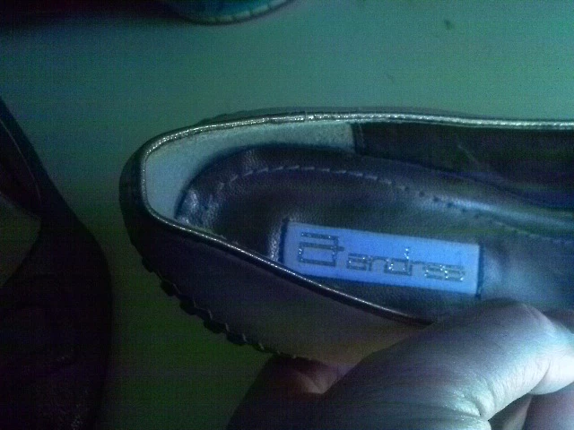 ANDRES BRASIL AZUL COCO BEIGE TODO CUERO BEBÉ MUÑECA BRONCE TACHUELA STILETTO 7 M  Foto 3 de 4