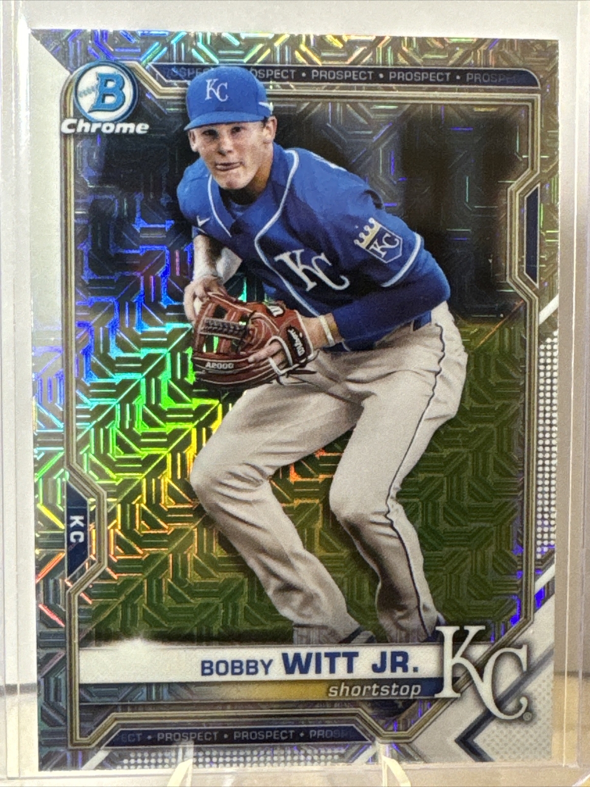 Bobby Witt Jr 2021 Bowman Chrome Prospects MOJO REFRACTOR #BCP-193 Royals