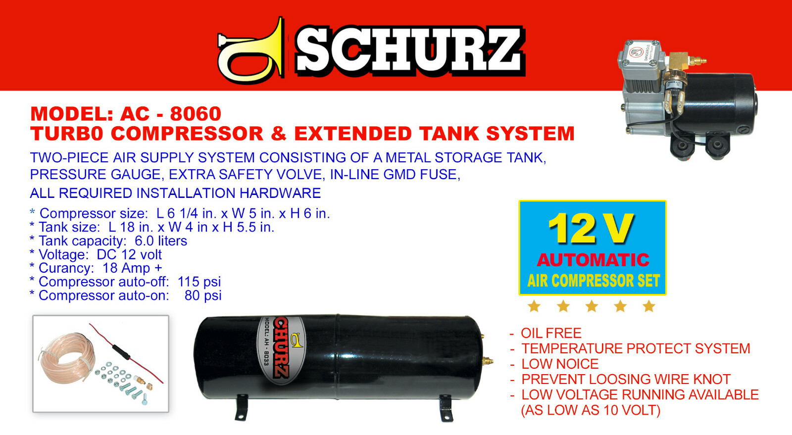 With 6.0 Liter Tank