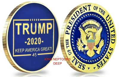 Donald Trump 2020 Keep America Great Gold Challenge Coin 45th 