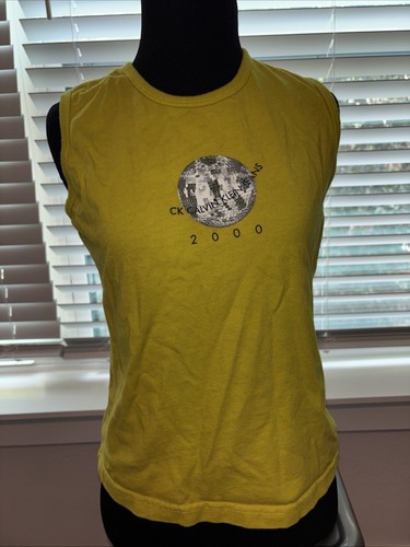 Calvin Klein Woman Casual Vintage Shirt Large 2000s Disco Ball Cotton CL Jeans - Picture 2 of 8