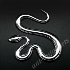 3D Chrome Metal Snake Car Auto Trunk Rear Side Emblem Badge Decal Stickers