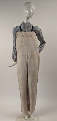 RARE REGENCY 1810 1820 MEN'S BROAD FALL FRONT HAND SEWN LINEN