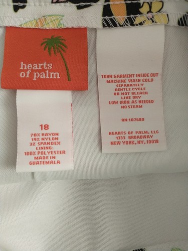 Hearts Of Palm Womens Plus Size 18 Tropic Of Interest SX Tech Stretch Skort NWT - Picture 15 of 21